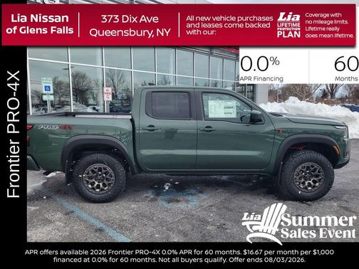 Green 2026 Nissan Frontier PRO-4X