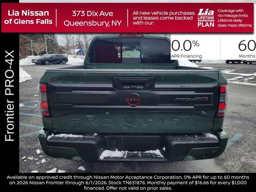 Green 2026 Nissan Frontier PRO-4X