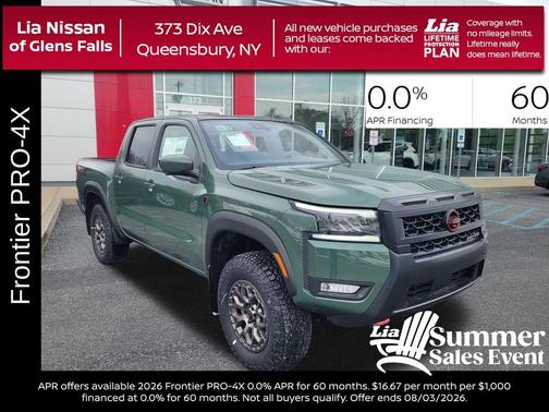 Green 2026 Nissan Frontier PRO-4X
