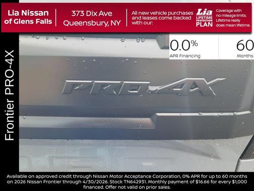 Boulder Gray Metallic 2026 Nissan Frontier PRO-4X