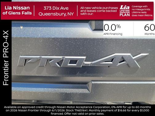 Black 2026 Nissan Frontier PRO-4X