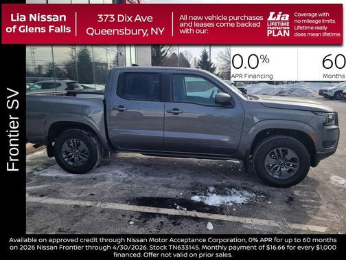 Gun Metallic 2026 Nissan Frontier SV