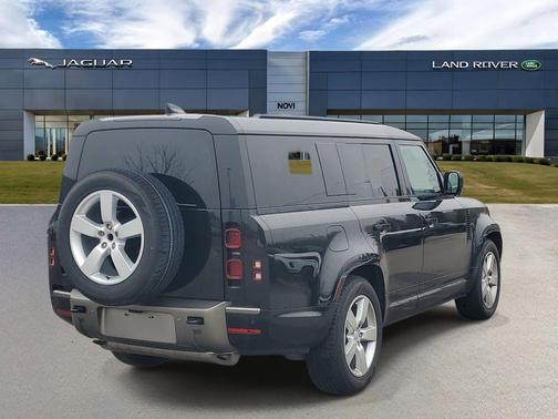 Santorini Black Metallic 2025 Land Rover Defender 130 P400 X-Dynamic SE