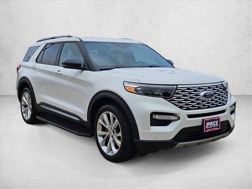 Star White Metallic Tri-Coat 2023 Ford Explorer Platinum