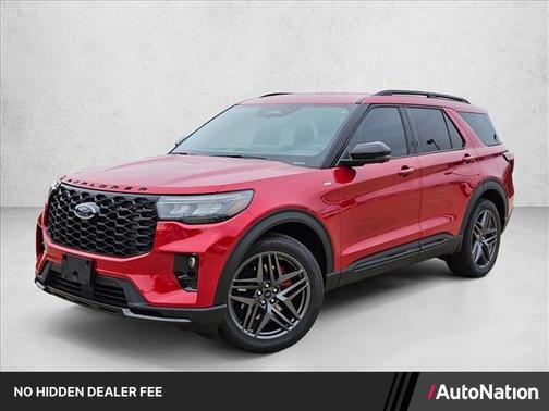 Rapid Red Metallic Tinted Clearcoat 2026 Ford Explorer ST-Line