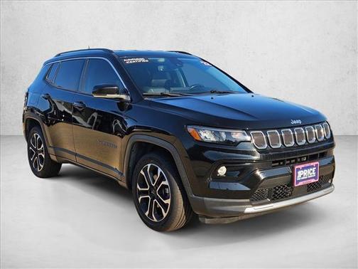 Diamond Black Crystal Pearlcoat 2022 Jeep Compass Limited
