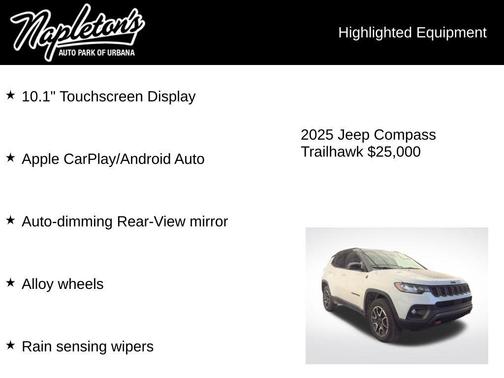 Bright White Clearcoat 2025 Jeep Compass Trailhawk