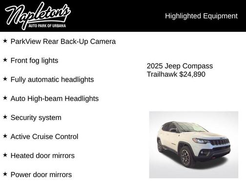 Bright White Clearcoat 2025 Jeep Compass Trailhawk