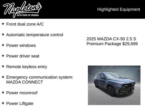 Ingot Blue Metallic 2025 Mazda CX-50 2.5 S Premium Package
