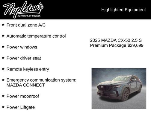Ingot Blue Metallic 2025 Mazda CX-50 2.5 S Premium Package