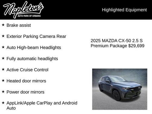 Ingot Blue Metallic 2025 Mazda CX-50 2.5 S Premium Package