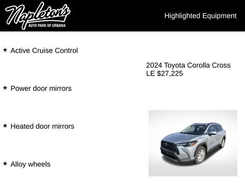 Sonic Silver 2024 Toyota Corolla Cross LE