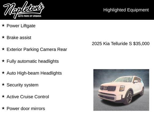 Glacial White Pearl 2025 Kia Telluride S