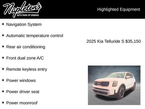 Glacial White Pearl 2025 Kia Telluride S