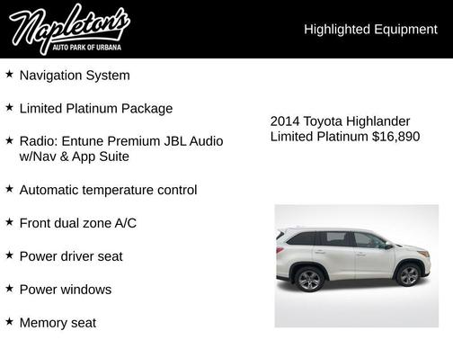2014 Toyota Highlander Limited Platinum