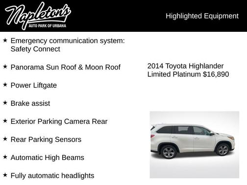 2014 Toyota Highlander Limited Platinum