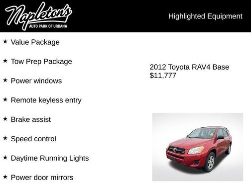 Barcelona Red Metallic 2012 Toyota RAV4 Base