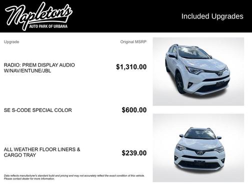 Super White 2016 Toyota RAV4 SE