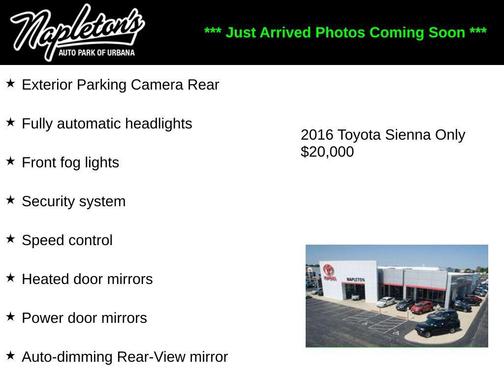 Salsa Red Pearl 2016 Toyota Sienna XLE
