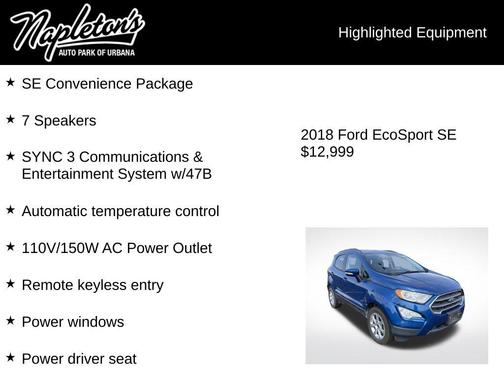 2018 Ford EcoSport SE