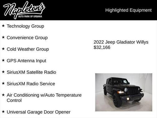 2022 Jeep Gladiator Willys 4x4
