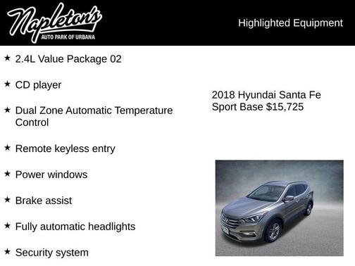 Mineral Gray 2018 Hyundai Santa Fe Sport 2.4L