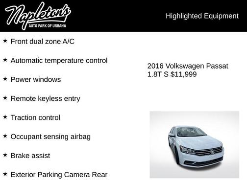 2016 Volkswagen Passat 1.8T S