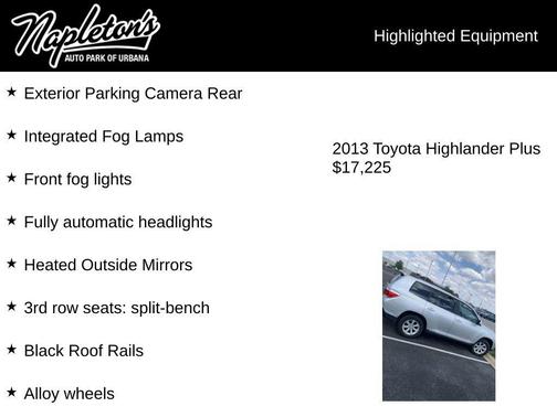 Classic Silver Metallic 2013 Toyota Highlander SE