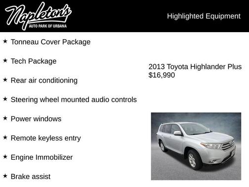 Classic Silver Metallic 2013 Toyota Highlander SE