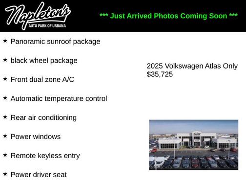 Pure White 2025 Volkswagen Atlas 2.0T SE w/Technology