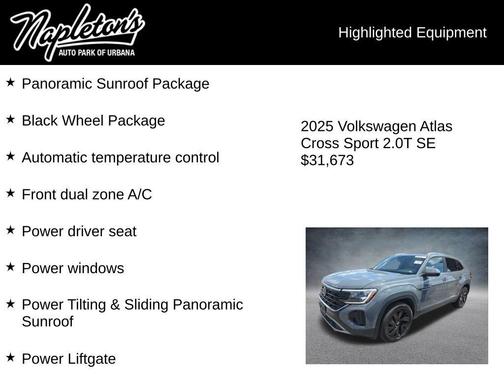 2025 Volkswagen Atlas Cross Sport 2.0T SE w/Technology