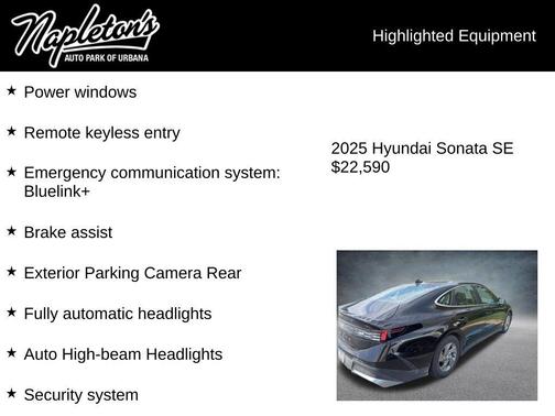 Abyss Black 2025 Hyundai SONATA SE