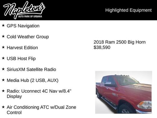 2018 RAM 2500 Big Horn Crew Cab 4x4 6'4' Box
