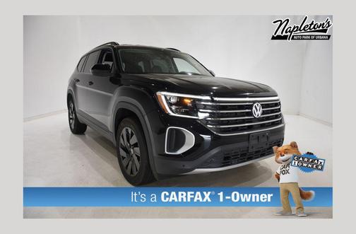 Deep Black Pearl 2025 Volkswagen Atlas 2.0T SE w/Technology