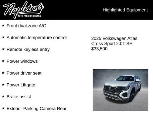 2025 Volkswagen Atlas Cross Sport 2.0T SE w/Technology 4MOTION