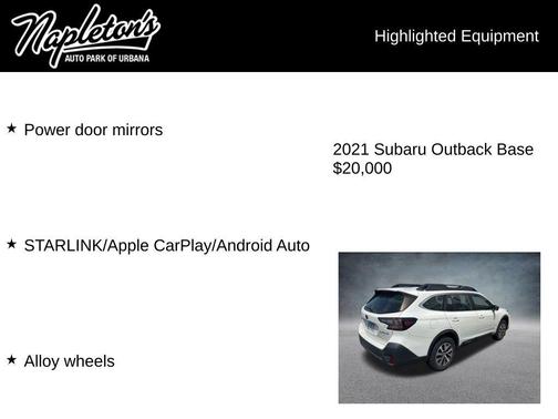 Crystal White Pearl 2021 Subaru Outback Base