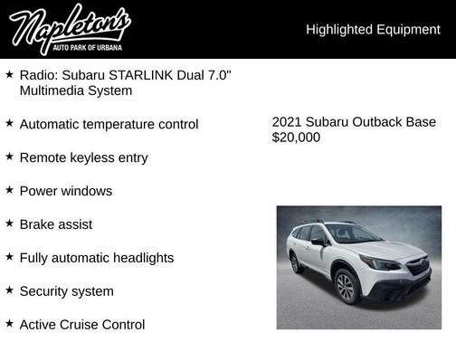 Crystal White Pearl 2021 Subaru Outback Base