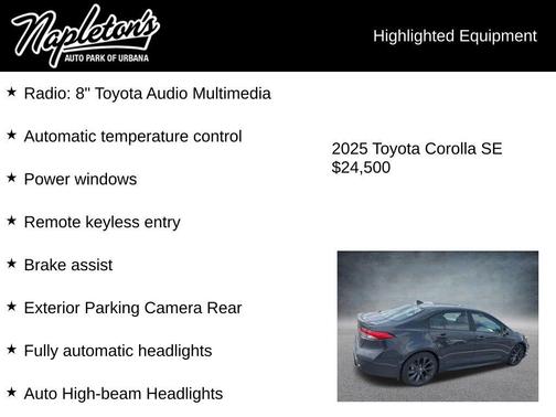 Underground 2025 Toyota Corolla SE
