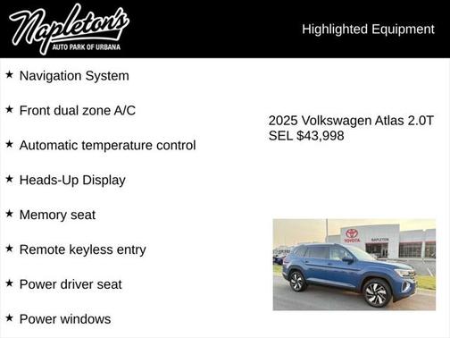 2025 Volkswagen Atlas 2.0T SEL