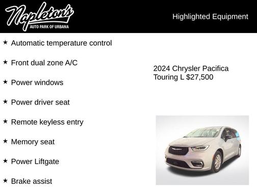 Silver Mist Clearcoat 2024 Chrysler Pacifica Touring L