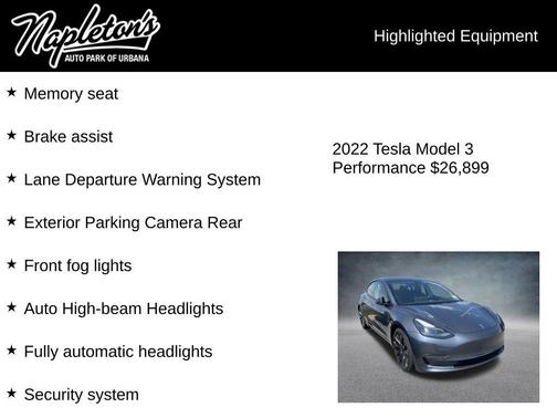 Midnight Silver Metallic 2022 Tesla Model 3 Performance