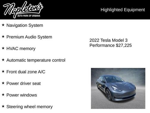 Midnight Silver Metallic 2022 Tesla Model 3 Performance