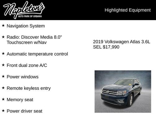 2019 Volkswagen Atlas 3.6L SEL