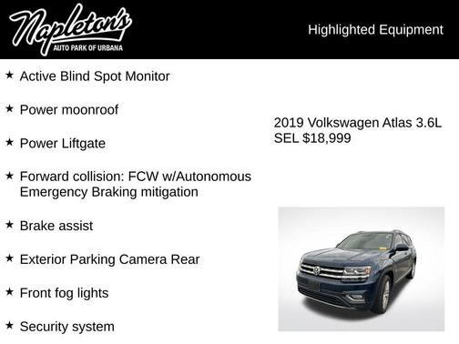 2019 Volkswagen Atlas 3.6L SEL
