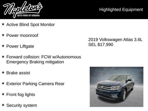 2019 Volkswagen Atlas 3.6L SEL