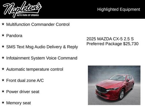 Soul Red Crystal Metallic 2025 Mazda CX-5 2.5 S Preferred Package