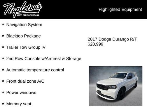 Vice White Tri-Coat Pearl 2017 Dodge Durango R/T