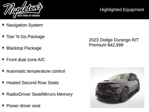 DB Black Clearcoat 2023 Dodge Durango R/T Premium AWD