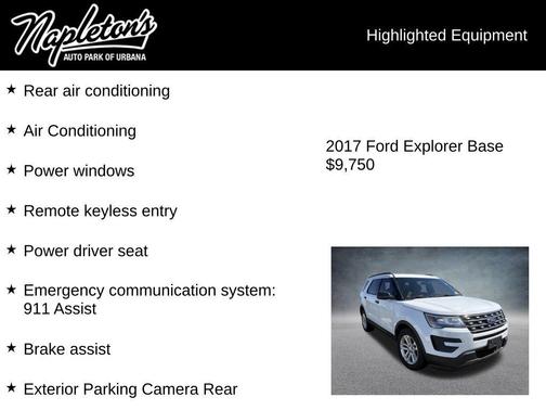 Oxford White 2017 Ford Explorer Base
