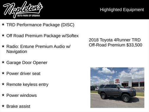 2018 Toyota 4Runner TRD Off Road Premium
